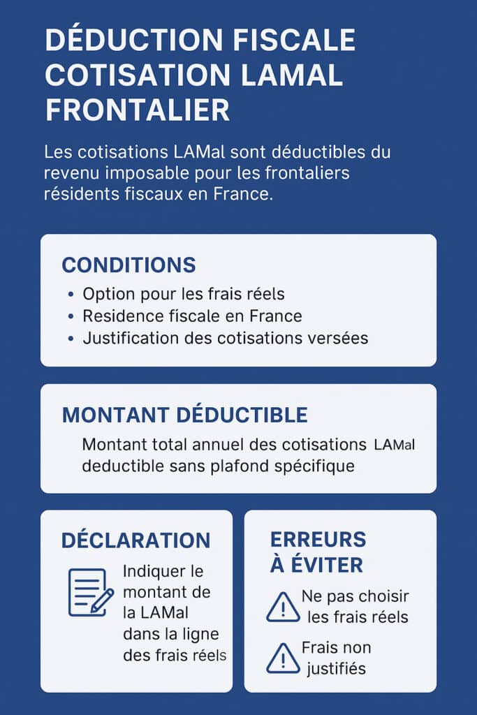 deduction fiscale lamal frontalier